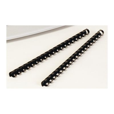 077511534577-Fellowes - 100 anneaux de reliure en plastique - 8 mm - jusqu'à 40 feuilles - noir-Angle droit-2