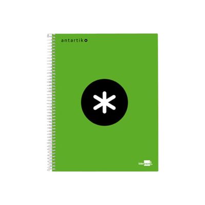 8423473745995-Antartik - Cahier à spirale A5 - 240 pages - petits carreaux (5x5 mm) - vert-Avant-0