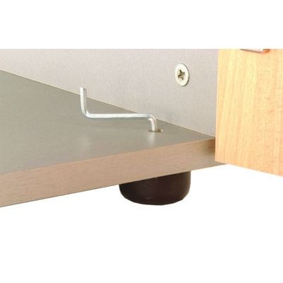 3253310174511-Armoire basse IDRA/DUAL - H72 x L80 x P47 - 2 portes - Corps anthracite - Dessus et portes imitation Ch--4