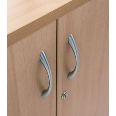 3253310174511-Armoire basse IDRA/DUAL - H72 x L80 x P47 - 2 portes - Corps anthracite - Dessus et portes imitation Ch--1