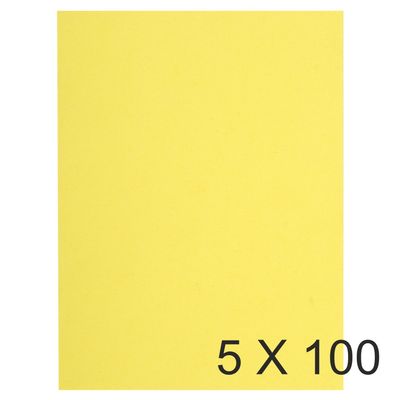 3288581601053-Exacompta Flash - 5 Paquets de 100 Chemises - 220 gr - canari--0