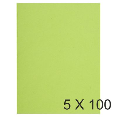 3288581601138-Exacompta Flash - 5 Paquets de 100 Chemises - 220 gr - vert tilleul--0