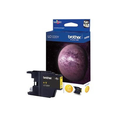 4977766696388-Brother LC1220 - jaune - cartouche d'encre originale-Angle droit-0