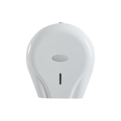 3019920525705-Rossignol - Distributeur de papier toilette 200 feuilles - avec clef - blanc-Avant-1