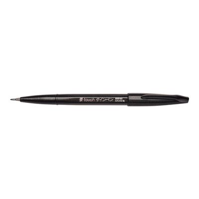4902506287052-Pentel - Feutre pinceau à pointe souple - noir-Angle gauche-0