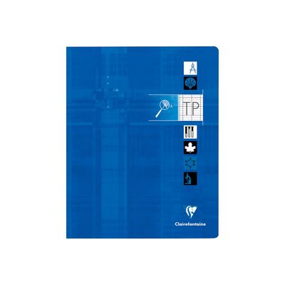 3329680372762-Clairefontaine Metric - Cahier de travaux pratiques (TP) pour déficients visuels - 17 x 22 cm - 64 pages - Grands carreaux noirs agrandis - Disponible -Avant-0