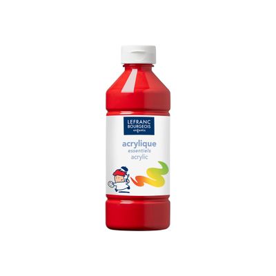 3013641883021-Lefranc Bourgeois Enfants - Peinture acrylique - rouge - 500 ml-Avant-0