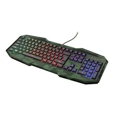 8713439234138-Trust GXT 830 RW-C Avonn - clavier gamer filaire - Azerty - rétroéclairé - camouflage -Angle droit-0