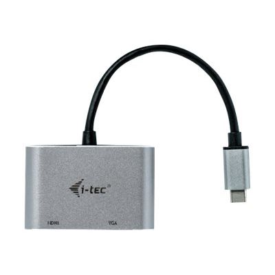 8595611702778-i-Tec - Adaptateur vidéo - USB-C mâle pour HD-15 (VGA), HDMI femelle - 15 cm - gris sidéral - support-Haut-2