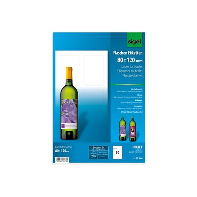4004360947704-Sigel DE160 - Étiquettes photos adhésives brillantes - 20 étiquette(s) - 80 x 120 mm - 120 g/m