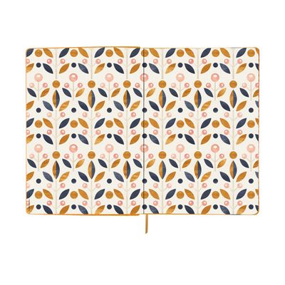 3108724521287-Oberthur Carmen - Carnet de notes souple A6 - ligné - moutarde-Avant-2