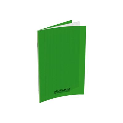 3020120014531-Conquérant Classique - Cahier polypro 24 x 32 cm - 48 pages - grands carreaux (Seyes) - ve-Angle gauche-0