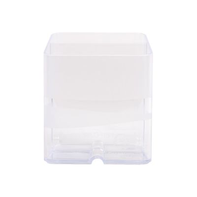 9002493099555-Exacompta Pen-Cube - Pot à crayons cristal-Avant-0