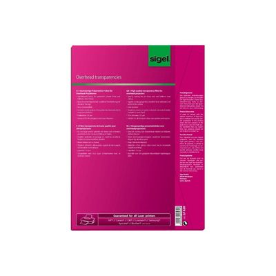 4004360995606-Sigel - Films transparents universels A4 - 50 feuilles-Arrière-1