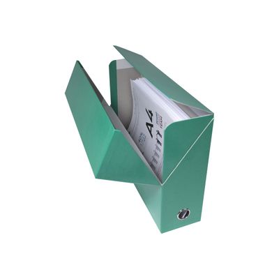 3130632899332-Exacompta Iderama - 5 Boîtes de transfert - dos 90 mm - vert foncé-Angle droit-1