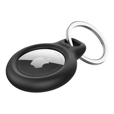 0745883835546-Belkin - 2 supports pour Airtag avec porte clé - noir-Angle droit-3