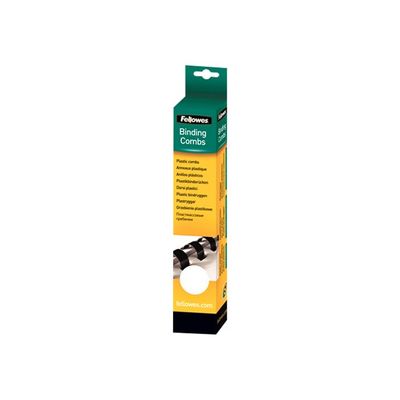 077511533082-Fellowes - 25 anneaux de reliure en plastique - 10 mm - jusqu'à 55 feuilles - blanc-Angle droit-0