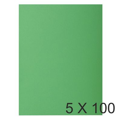 3288582101040-Exacompta Rock"s - 5 Paquets de 100 Chemises - 210 gr - vert sapin--0