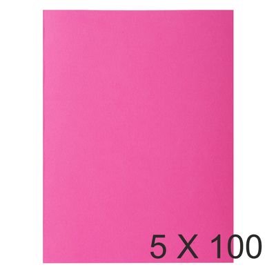 3288582101200-Exacompta Rock"s - 5 Paquets de 100 Chemises - 210 gr - rose--0