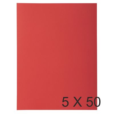 3130630218012-Exacompta Rock"s - 5 Paquets de 50 Chemises 1 rabat - 210 gr - rouge--0