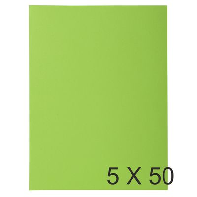 3130639218013-Exacompta Rock"s - 5 Paquets de 50 Chemises 1 rabat - 210 gr - vert--0