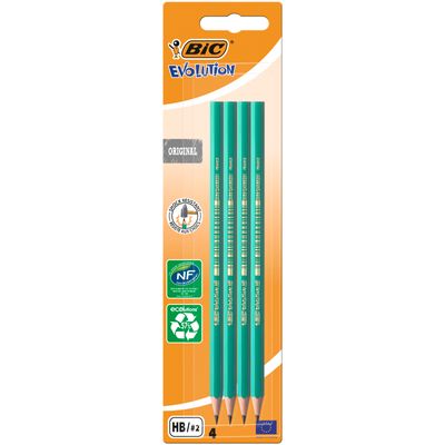 3270220000167-BIC ECOlutions EVOLUTION 650 - Pack de 4 Crayons à papier - HB--0