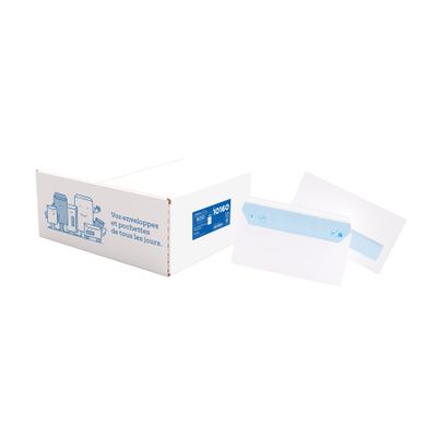 3240180101600-La Couronne - 500 Enveloppes DL 110 x 220 mm - 80 gr - fenêtre cristal 35x100 mm - blanc - bande auto---0