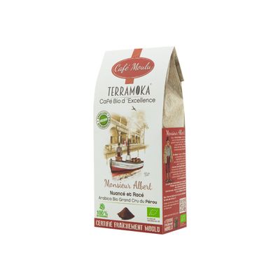 3760264900061-Terramoka Monsieur Albert - Café moulu bio - 250 gr-Angle droit-0