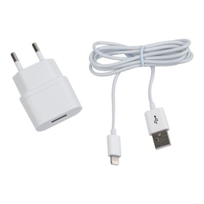 3663111043495-MUVIT chargeur secteur+câble lightning - adaptateur secteur-Avant-0