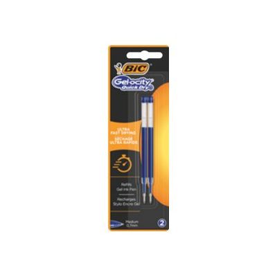 3086123543546-BIC Gelocity QuickDry - Pack de 2 recharges pour stylo gel - bleu-Avant-0