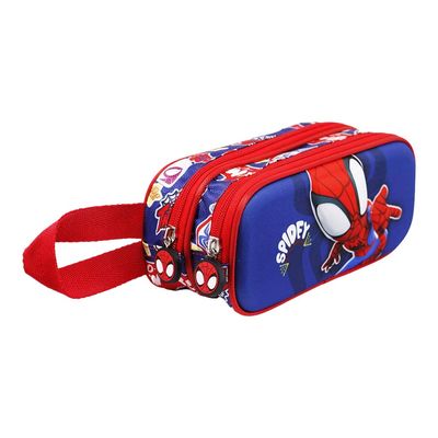 8445118026603-Spiderman - Trousse 3D - 2 compartiments - bleu foncé - Karactermania-Angle gauche-1