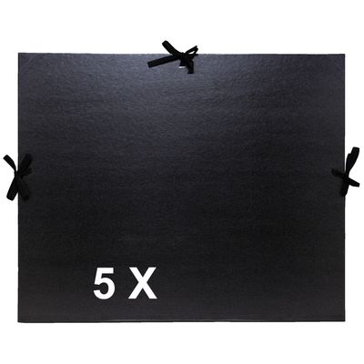 3130631257386-Exacompta - 5 Cartons à dessin - 32 x 45 cm - kraft - fermeture par cordons--0