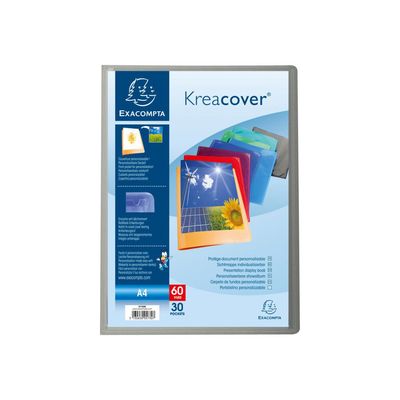 3130631057306-Exacompta KreaCover - 12 Porte vues personnalisable - 60 vues - A4 - couleurs assorties-Avant-4