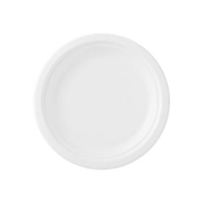 7321031612059-Duni ecoecho - assiette (dîner) - blanc - Taille 22 cm - jetable (pack de 50)-Avant-0