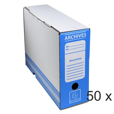 3141879526103-Exacompta - 50 boîtes archives - dos 10 cm - bleu--0