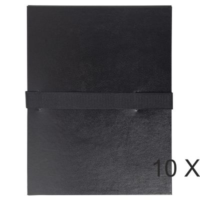 3130632026417-Exacompta - 10 Chemises extensibles à sangle - noir--0