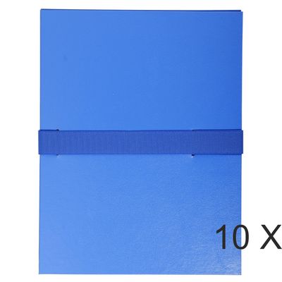 3130632026424-Exacompta - 10 Chemises extensibles à sangle - bleu--0