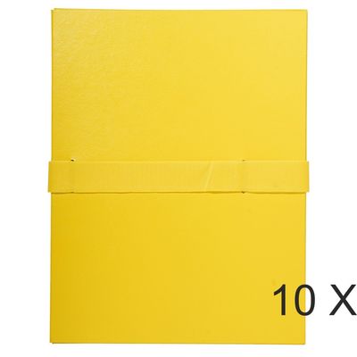 3130632026493-Exacompta - 10 Chemises extensibles à sangle - jaune--0