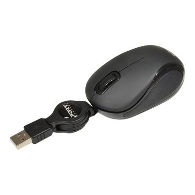 3567049003012-PORT Connect - souris filaire retractable - noir-Angle gauche-0