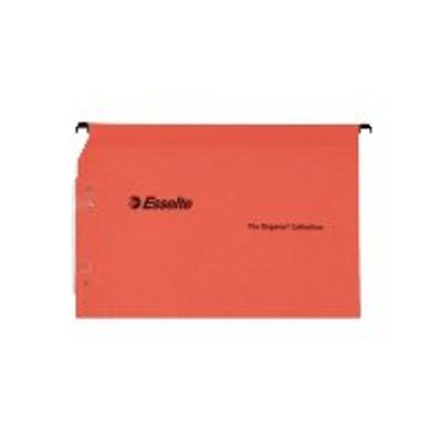 3249442221308-Esselte Kori - 25 Dossier suspendus pour armoires - orange - fond 30 mm-Angle gauche-1