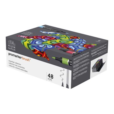 884955063453-ProMarker brush - coffret 48 marqueurs double pointe-Angle droit-2