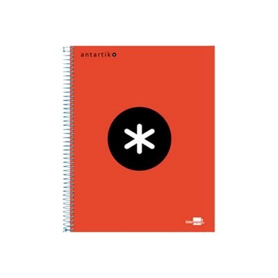 8423473745933-Antartik - Cahier à spirale A5 - 240 pages - petits carreaux (5x5 mm) - rouge-Avant-0