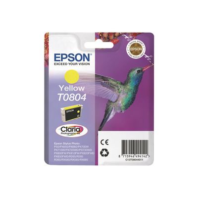 8715946330037-Epson T0804 Colibri - jaune - cartouche d'encre originale-Avant-1