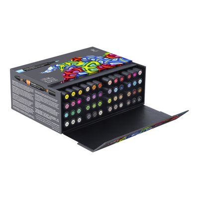 884955063453-ProMarker brush - coffret 48 marqueurs double pointe-Angle gauche-3