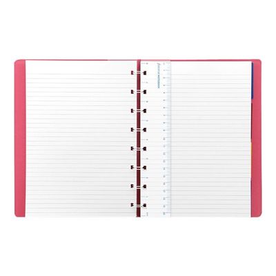 5015142283926-Filofax Saffiano - Carnet de notes à spirale A5 - pivoine-Avant-3