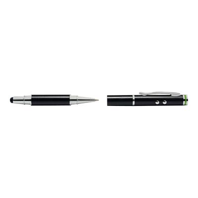 4002432102211-Leitz Complete 4 in 1 - Stylet / lampe torche / stylo à bille / pointeur laser - noir-Avant-1