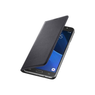 8806088355412-SAMSUNG - Etui flip wallet noir pour Galaxy J7 2016-Angle droit-0