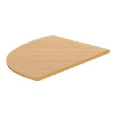 3700245512098-Table de réunion pliante - quart de rond - L70 x H74 x P70 cm - gris/noir-Angle gauche-0