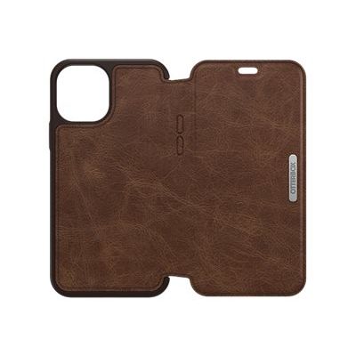 0840104215883-OtterBox Strada Series Folio - porte folio en cuir pour iPhone 12, 12 Pro - marron-Arrière-2
