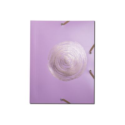 3130630558903-Exacompta Ellipse - Chemise à 3 rabats - A4 - pour 250 feuilles - timbre en or rose - disponible -Avant-0